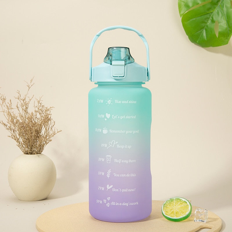 2L Large Capacity Water Bottle Straw Cup