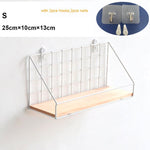 Wooden Iron Wall Shelf Wall Mounted Storage Rack Organization for Kitchen Bedroom Home Decor Kid Room Wall Holder