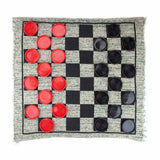 3in1 Double-Sided Checkers Rug Indoor Outdoor Portable Jumbo Board Game Carpet Reversible Checkered Mat Check Blanket Home Decor