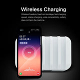 48W Multi USB Fast Charger QC3.0 Wireless Charger Lcd With Clock Charging Station