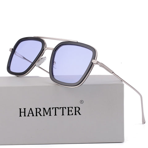 NEW luxury Tony Stark Style for women Sunglasses Men Square Brand Design Sun Glasses Oculos Retro male