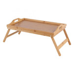 50 x 30 x 4cm Portable Bamboo Wood Bed Tray Breakfast Laptop Desk Tea Food Serving Table Folding Leg Laptop Desk