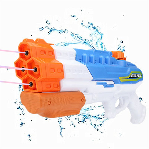 1200CC Water Gun Soaker 4 Nozzles Water Blaster Squirt Gun 30ft Water Pistol Water Fight Summer Outdoor Swimming Pool Beach Toys