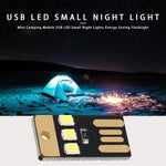 Outdoor Mini Slim For Camping Night Hiking Tent Lamp Light Portable Energy Saving Flashlight Mobile USB LED Small Lighting
