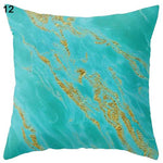 Print Art Cushion Cover MediterraneanNavy Blue Gamer Chair Pillow Case for Sofa Soft Retro Marble Geometric Sea Ocean Turquoise