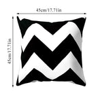 Black and White Geometric Decorative Pillowcases Polyester Throw Pillow Case Striped Geometric Pillowcase