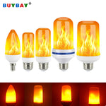2020 New E27 Flame Bulb LED Dynamic Flame Effect Fire Light Bulbs Corn Bulb Creative Flickering Emulation Decor LED Lamp Lights