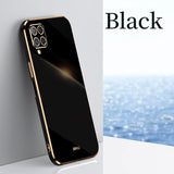 Square Plating Soft Silicone Back Cover for Samsung Galaxy A22 4G 5G Mobile Phone Case SamsungA22 A 22 Shockproof