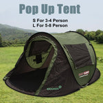 5-8 Person Automatic Camping Tent, Portable Outdoor Sunscreen Shelter, Hiking, Beach, Easy Installation, Waterproof