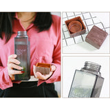 450ml Fruit Juice Infuser Water Bottle BPA Free Plastic Square Transparent Heat Resistant Sport Travel Camping Drink Bottle