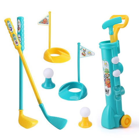 1 Set Mini Plastic Golf Toy Child Golf Sports Game Professional Kids Children Home Outdoor Indoor Small Golf Club Party Training