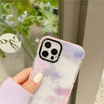 Fashion Colored clouds Painting Phone Case For iphone 12 mini 11 Pro Max 7 8 plus X XR XS Max SE 2020 Cute Silicone Back Cover