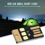 Outdoor Mini Slim For Camping Night Hiking Tent Lamp Light Portable Energy Saving Flashlight Mobile USB LED Small Lighting