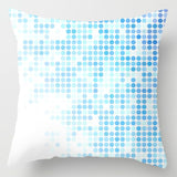 45*45cm Modern Simple Blue Geometric Marble Pillow Cover Home Sofa Decorative Pillowcase Bedroom Cushion Cover Decorations