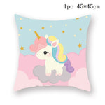 45x45cm Unicorn Cushion Cover Decor Sofa Cushion Case Bed Pillow Cover Home Decor Car Cushion Cover Unicorn Girl Pillow Case