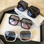 Big Square Vintage  Sunglasses Women Goggles Oversize Sun Glasses Black Eyewear