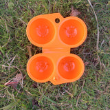Outdoor Camping BBQ Eggs Case Holder Portable Picnic Barbecue 2 Grids Egg Box Carrier Tableware for Travel Camping Hiking