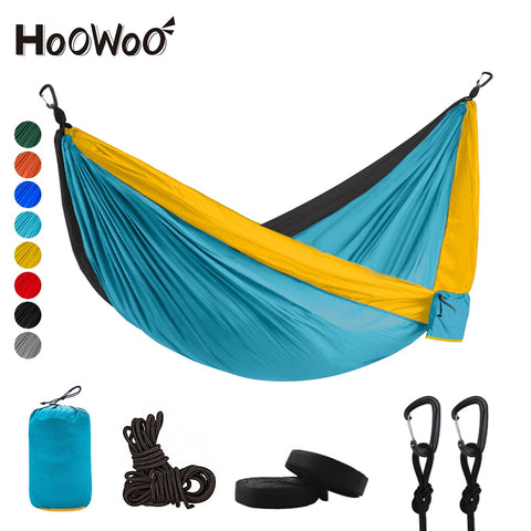300*200 Double Hammock Outdoor Camping Parachute hammock Backpack Travel Survival Hunting Sleeping Portable Hanging garden Bed