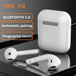 I12 Tws Stereo Wireless 5.0 Bluetooth Earphone Earbuds Headset with Charging Box for IPhone Android Xiaomi Smartphones