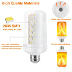 2020 New E27 Flame Bulb LED Dynamic Flame Effect Fire Light Bulbs Corn Bulb Creative Flickering Emulation Decor LED Lamp Lights