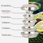18Pcs/Set Portable Stainless Steel Outdoor Camping Tableware Barbecue Picnic Plate Bowl Dinnerware