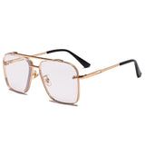 Cool Men Driving Glasses Goggle Summer Style Gradient Brown Sunglasses Vintage Pilot Sun Glasses Punk