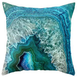 Print Art Cushion Cover MediterraneanNavy Blue Gamer Chair Pillow Case for Sofa Soft Retro Marble Geometric Sea Ocean Turquoise