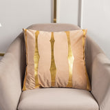 Fashion Striped Pillowcase Festival Home Bronzing Sofa Cushion Cover 45x45cm Car Soft Fabric Lumbar Pillow Cases Decorative