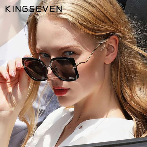 Genuine KINGSEVEN Women's Glasses Luxury Brand Design Sunglasses Gradient Polarized Lens Sun glasses Butterfly Oculos Feminino