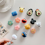 Cartoon Animal Cable Protector For iPhone Huawei USB Charging Cute Cable Cord Holder Protective Case Earphone Cable Decor Cover