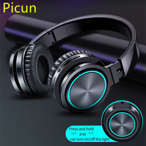 Wireless Headphones Strong Bass Bluetooth Headset Noise Cancelling Bluetooth Picun Earphones Low Delay Earbuds for Gaming Phone
