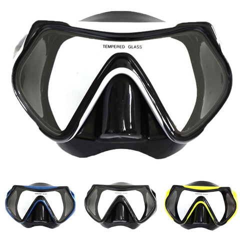 Adult Tempered Glass Lens Anti-fog Swimming Snorkeling Spearfishing Scubas Mask Diving Goggles Diving Equipment