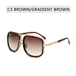 Big Frame Sunglasses Men Designer Brand Square High Quality Retro Vintage Driving Sun Glasses UV400