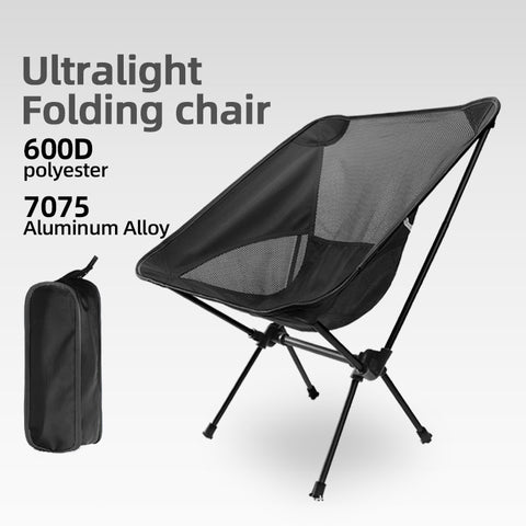 Ultralight outdoor Folding Camping chair picnic foldable hiking leisure Travel beach Backpack moon chair portable Fishing chair