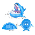 Baby Pool Float Swimming Float with Canopy Inflatable Floatie Swim Ring Baby Water Toys