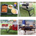 Portable Foldable BBQ Grill Rack Campfire Table for Cooking Camping Barbecue Outdoor Picnic Accessories