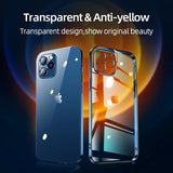 Clear Case For iPhone 12 13 Pro Max Back PC+TPU Shockproof Full Lens Protection Cover For iPhone 11 Pro Transparent Case