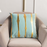 Fashion Striped Pillowcase Festival Home Bronzing Sofa Cushion Cover 45x45cm Car Soft Fabric Lumbar Pillow Cases Decorative