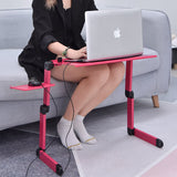 Adjustable Laptop Table for Bed Portable Lap Desk Foldable Stand with Mouse Pad Multifunctional Notebook Holder for Sofa Office