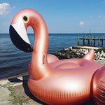 Inflatable Rose Gold Flamingo Swimming Pool Float Summer Island Ride on Swan Unicorn Swimming Lifebuoy Lounge Inflated Pool Toys