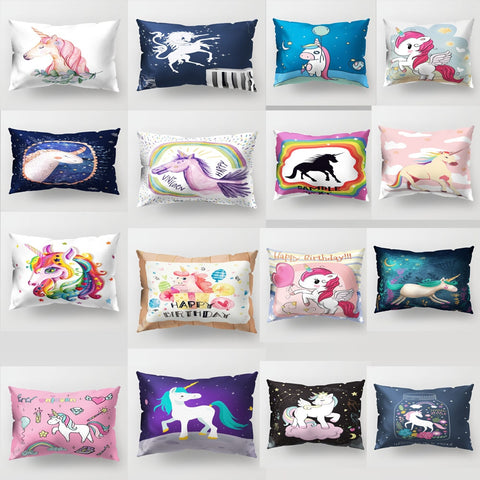 50*30cm  long pillow covers for sofa Sofa Car Pillow Cover Print  unicorn pillow Case Home Decor horse pillow case PP52