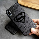 Case For Iphone X Luxury Soft Silicone Mobile Phone Cover For Iphone XR XS Max 8 7 Plus Cases Iron Man Relief Matte Case