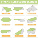 YUEDGE Brand 10x13 Ft Portable Tent Tarp Hammock Rain Fly Instant Shelter Sunshade For Camping Backpacking tents outdoor camping