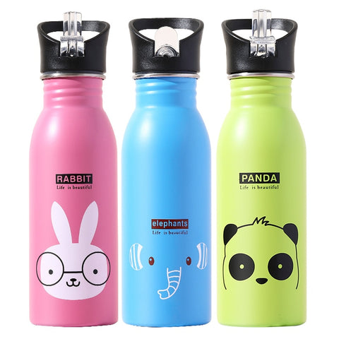 500ML Children's Stainless Steel Sports Water Bottles Portable Outdoor Cycling Camping Bicycle Bike Kettle