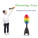 Children Throw Missile Squishy Rocket Hand Throw Toy Fun Throw Rocket PU Outdoor Foam Rocket Missile Dart Toy Kid Games Toys
