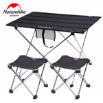 Naturehike Camping Table Collapsible Portable Roll Up Outdoor Foldable Fishing Table Ultralight Aluminum Folding Picnic Table