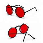 Steampunk Round Sunglasses Women Men Metal Vintage Flip Circular Double Lens Sun Glasses Style CIRCLE Shades