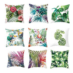 Tropical Plants Pillow Case Polyester Decorative Pillowcases Green Leaves Throw Pillow Case kussensloop almohada poszewka