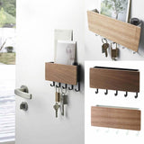 Wall-hung Type Wooden Decorative Wall Shelf Sundries Storage Box Prateleira Hanger Organizer Key Rack Wood Wall Shelf