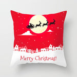 Merry Christmas Decorative Pillowcases Polyester Christmas Santa Claus Throw Pillow Case Cover Pillowcase